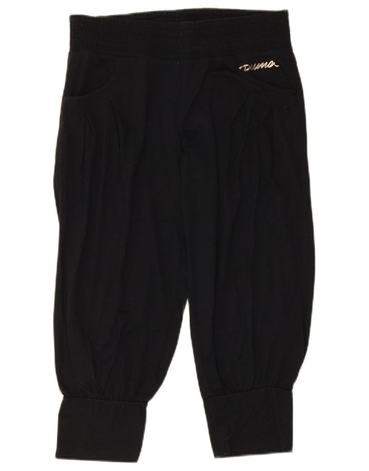 Damskie spodnie dresowe Puma Capri Joggers UK 12 Średni czarny poliester