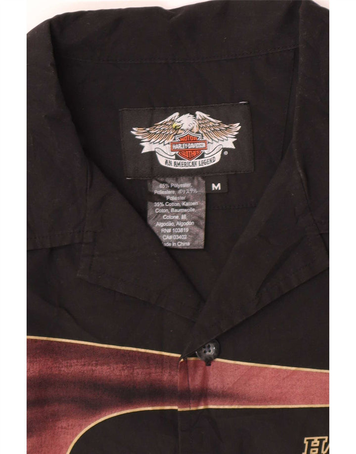 Harley Davidson - Camisa gráfica de manga corta para hombre, talla mediana, color negro