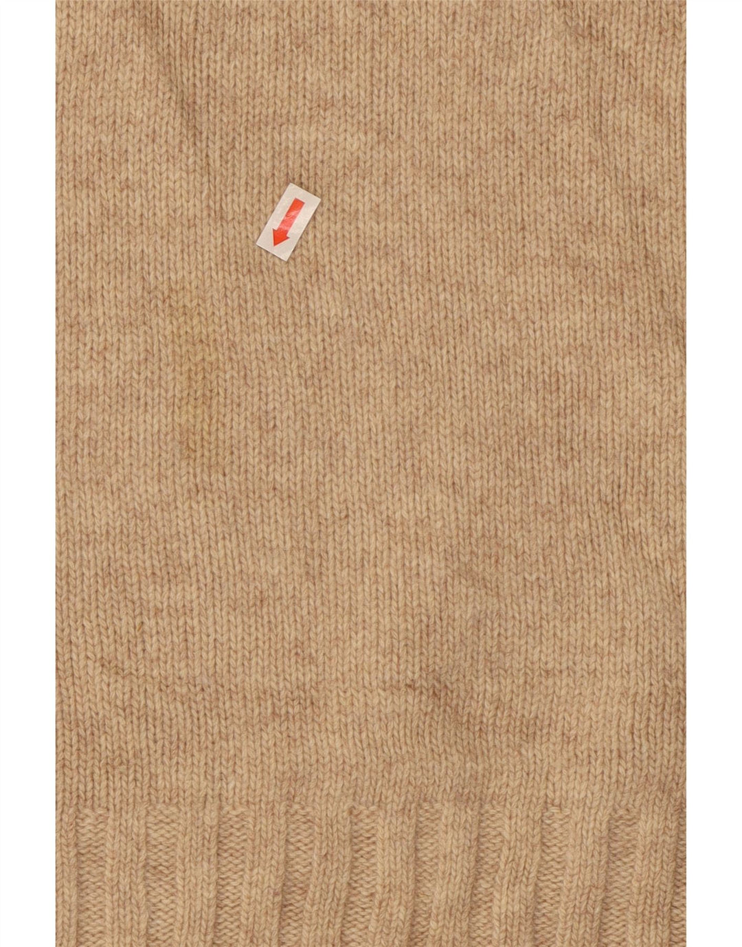 Levi's Mens V-Neck Jumper Sweater Medium Beige Wool