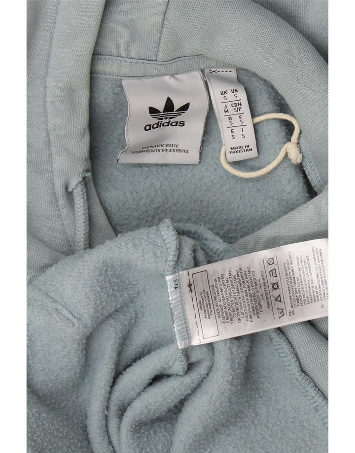 ADIDAS Mens Hoodie Jumper Small Blue Cotton Vintage Adidas and Second-Hand Adidas from Messina Hembry 