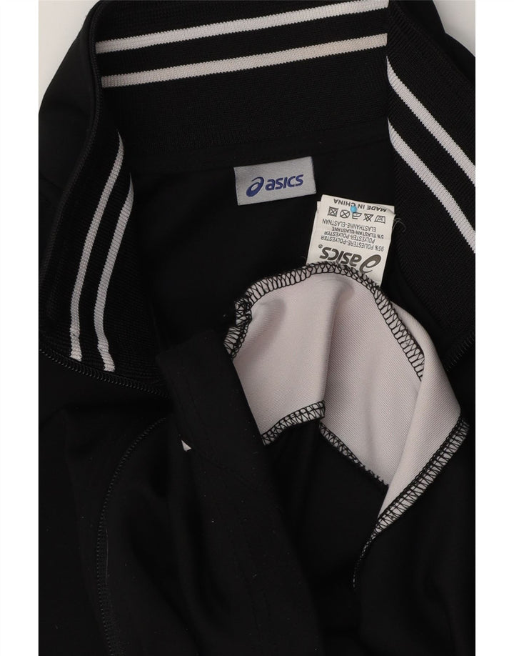 Asics træningsdragt topjakke til kvinder UK 14 Medium Sort Colourblock Polyester