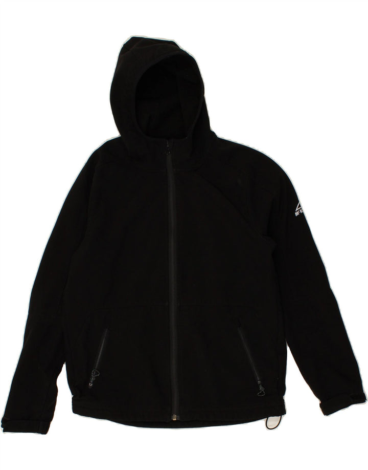 MC KINLEY Boys Hooded Windbreaker Jacket 11-12 Years Black Polyester Vintage MC Kinley and Second-Hand MC Kinley from Messina Hembry 