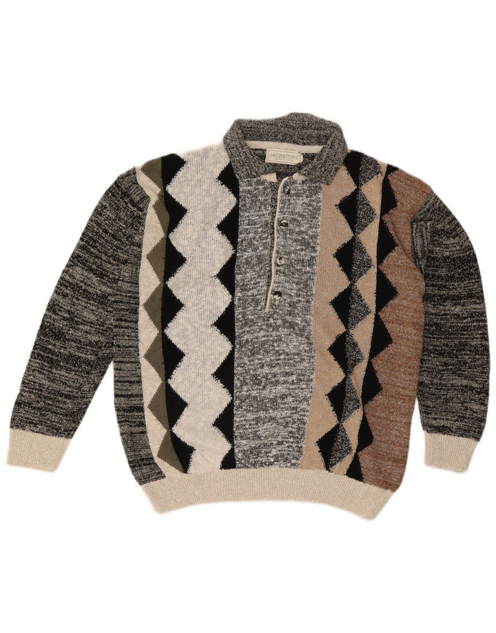 Jack Stone Pull col polo pour homme IT 50 Medium Multicolore