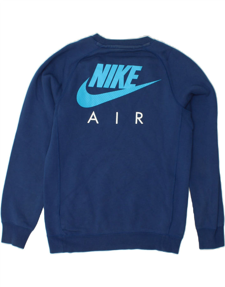 NIKE Mens Graphic Sweatshirt Jumper XS Blue Cotton Vintage Nike and Second-Hand Nike from Messina Hembry 