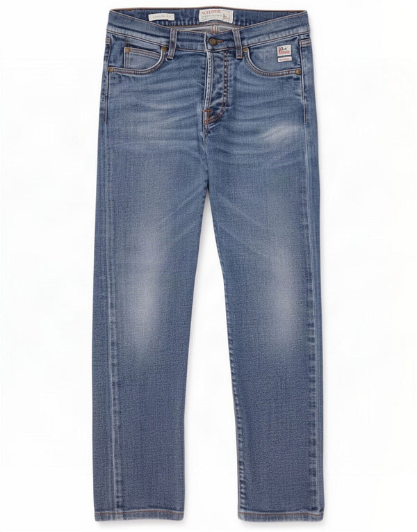 Roy Rogers Mens Regular Fit Straight Jeans W33 L30 Blue Cotton