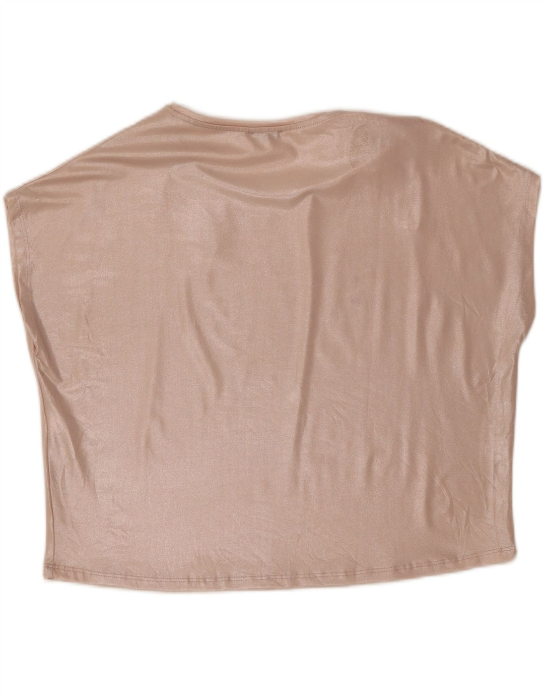ZARA Womens Oversized Crop Blouse Top UK 14 Medium Beige Polyester Vintage Zara and Second-Hand Zara from Messina Hembry 