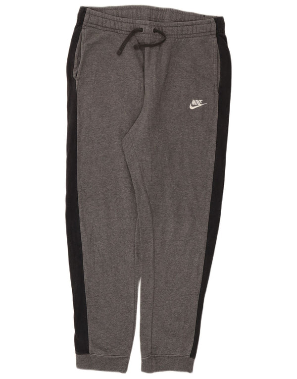 Nike Mens Tracksuit Trousers Joggers Large Grey Colourblock Cotton