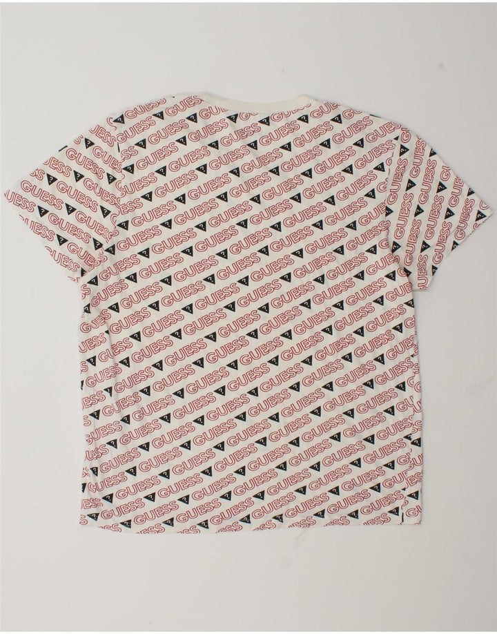 Guess Herre Grafisk T-Shirt Top Stor Hvid