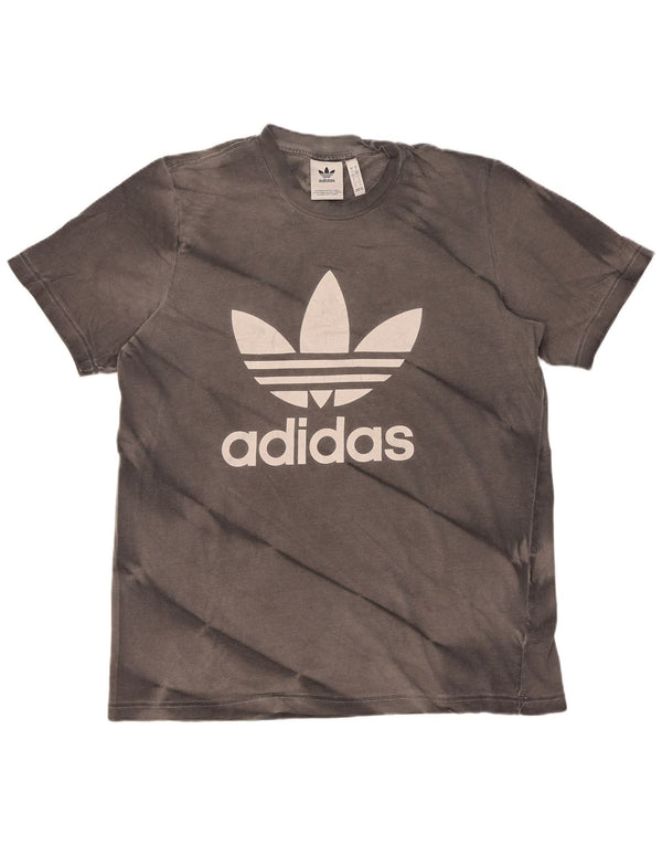 Adidas Mens Graphic T-Shirt Top Large Grey Tie Dye Cotton