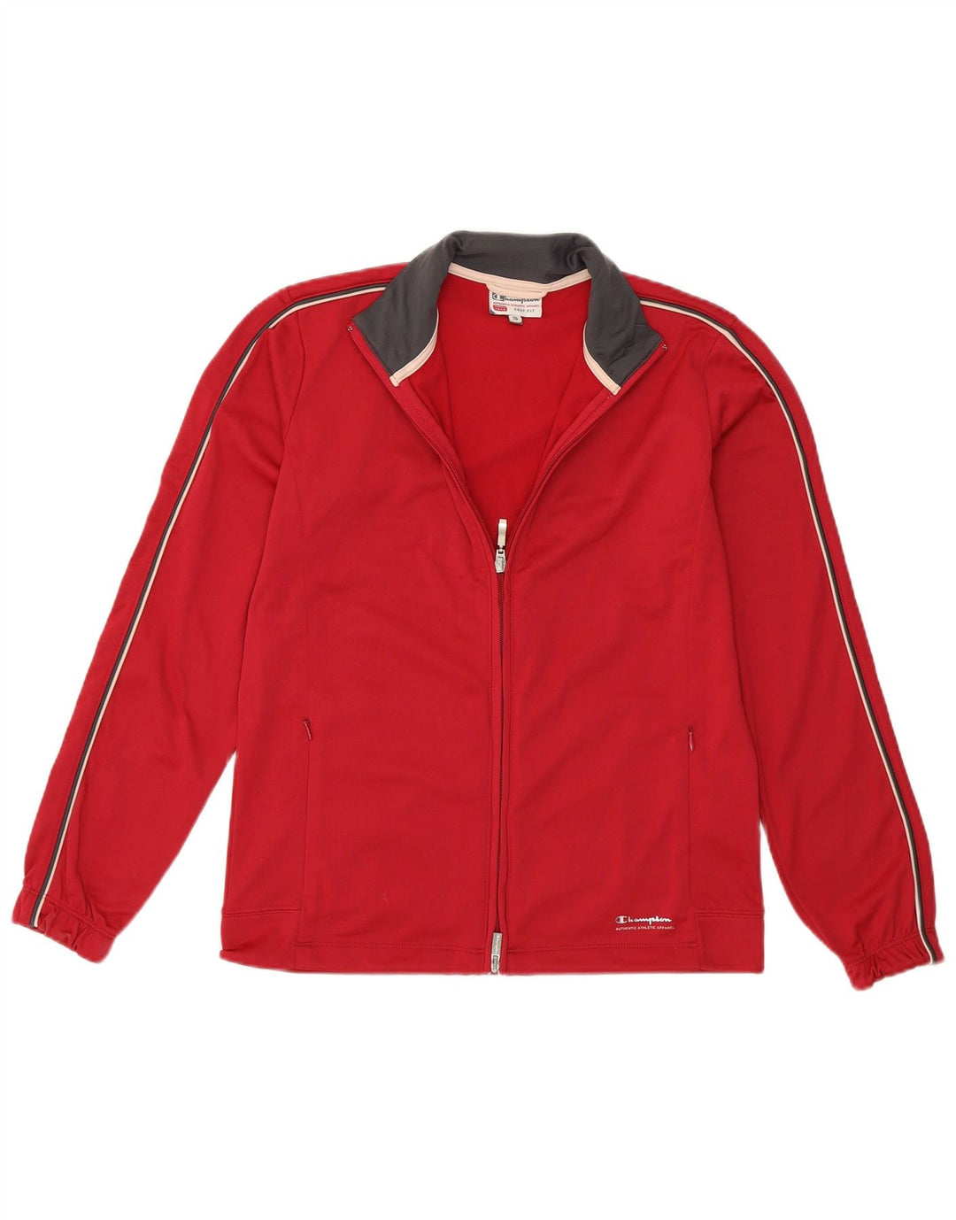 Champion Chaqueta de chándal de fácil ajuste para mujer UK 10 Small Red Poliéster