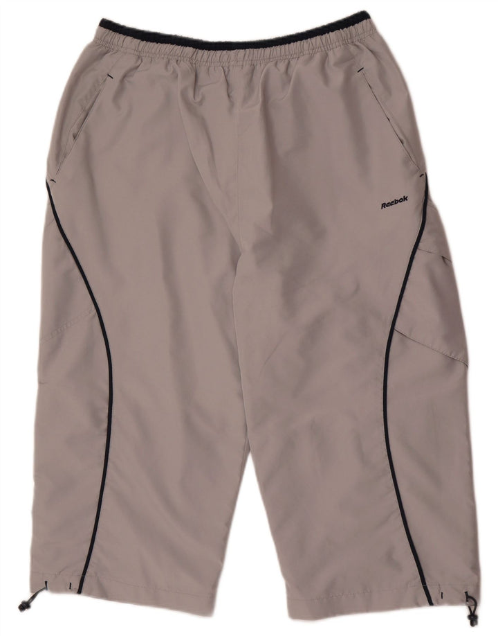 Reebok Mens Bermuda Sport Shorts Large Grey Polyester