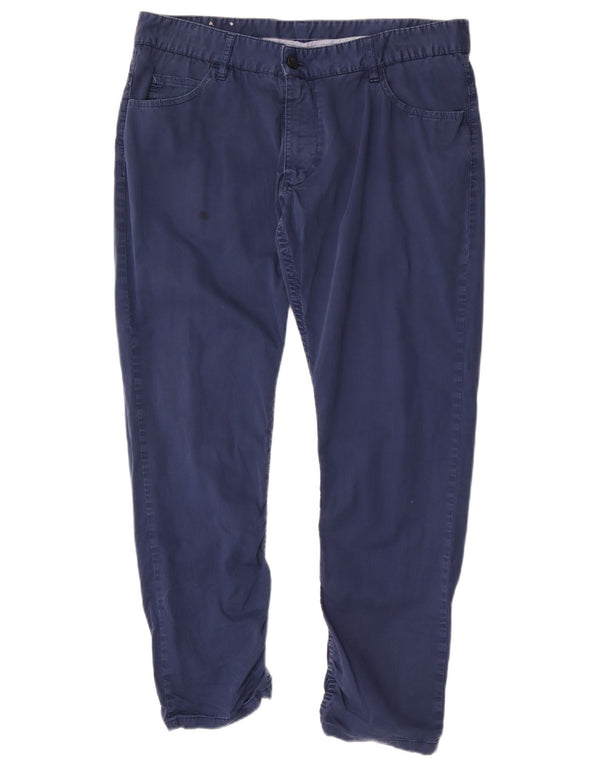Pantaloni casual slim pentru bărbați Zara EU 46 XL W36 L27 Albastru Bumbac