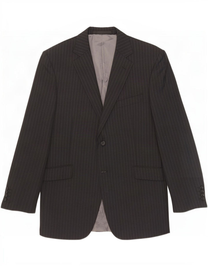 Marks & Spencer Ανδρικό σακάκι 2 κουμπιών UK 42 Large Grey Pinstripe
