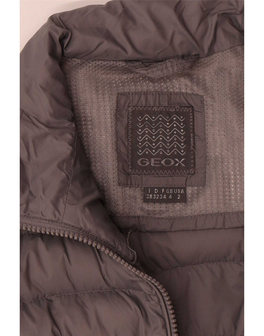 Chaqueta acolchada extragrande para mujer Geox UK 4 XS Poliéster gris