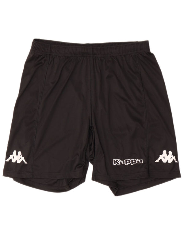 Kappa Mens Graphic Sport Shorts Medium Black Polyester