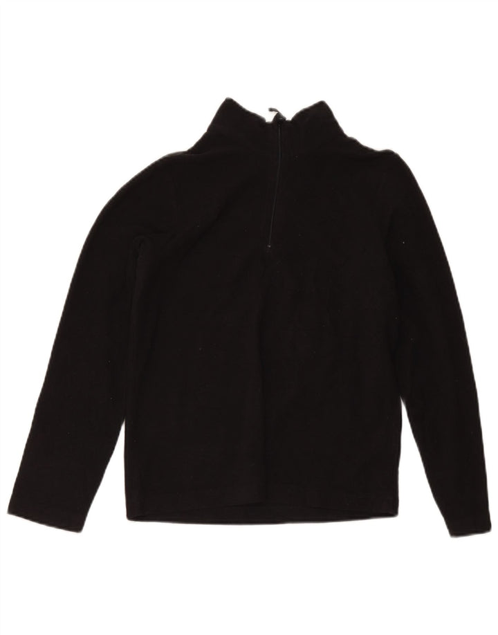 Mountain Warehouse Boys Zip Neck Fleece Jumper 11-12 Years Black Polyester