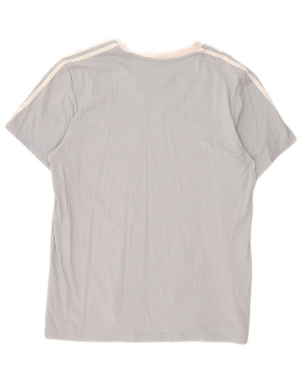 Adidas Womens T-Shirt Top UK 16/18 Large Blue Cotton