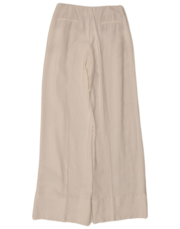 Pantaloni casual larghi da donna Massimo Dutti W26 L32 bianchi