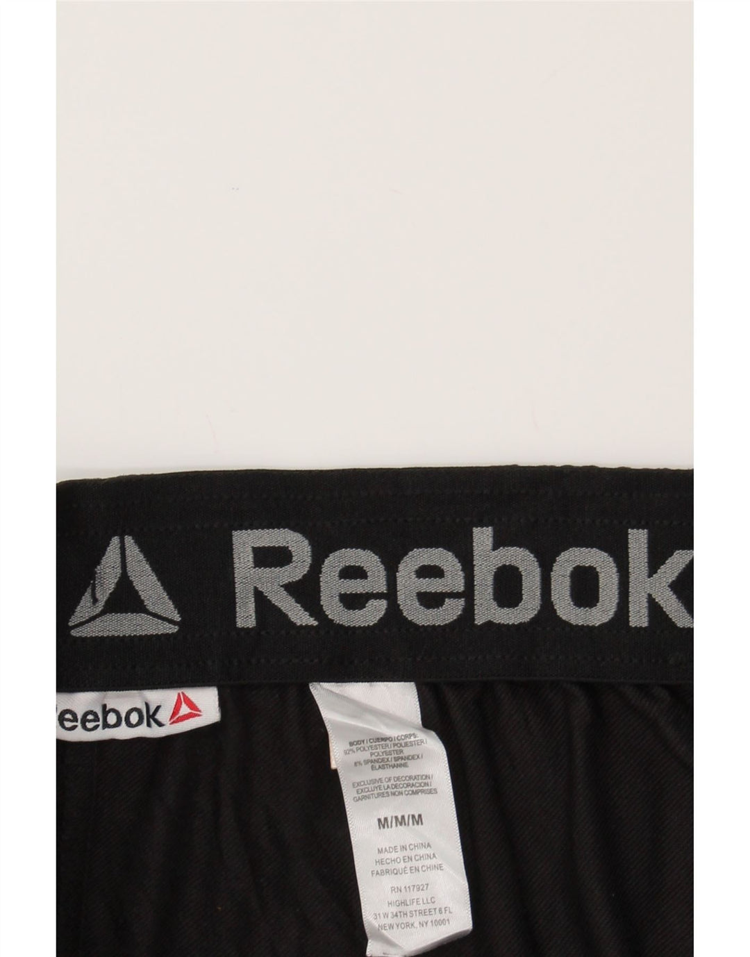 REEBOK Mens Tracksuit Trousers Medium Black Polyester Vintage Reebok and Second-Hand Reebok from Messina Hembry 