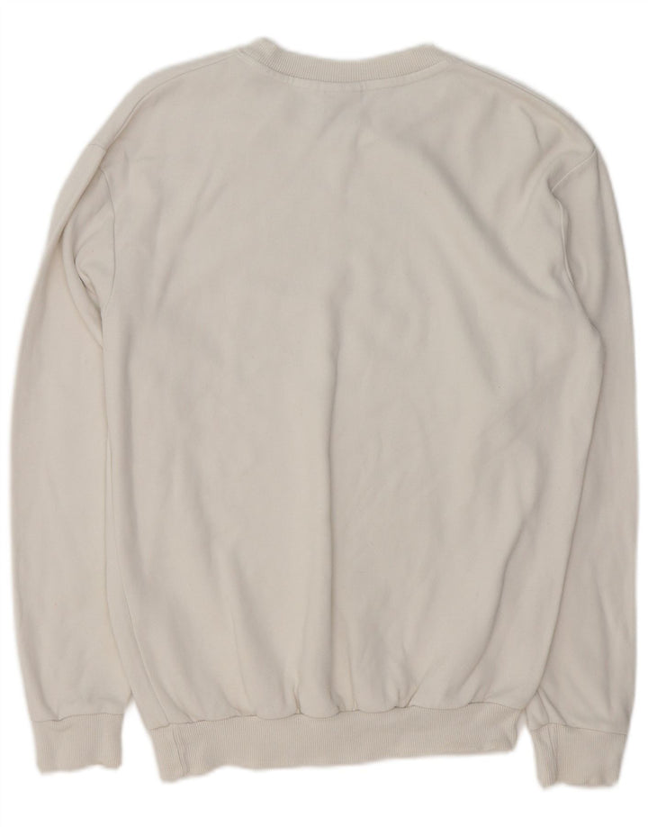 ZARA Mens Sweatshirt Jumper Medium White Cotton