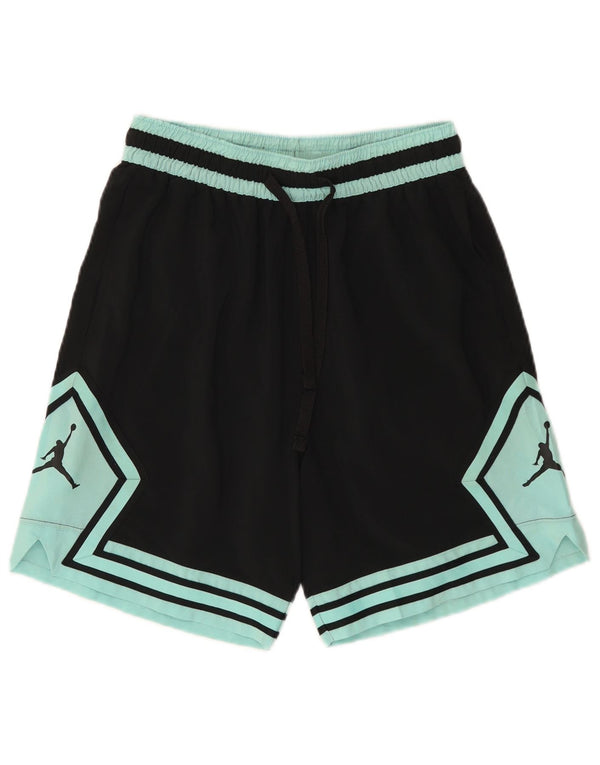 Jordan Mens Dri Fit Graphic Sport Shorts Small Black Colourblock Polyester