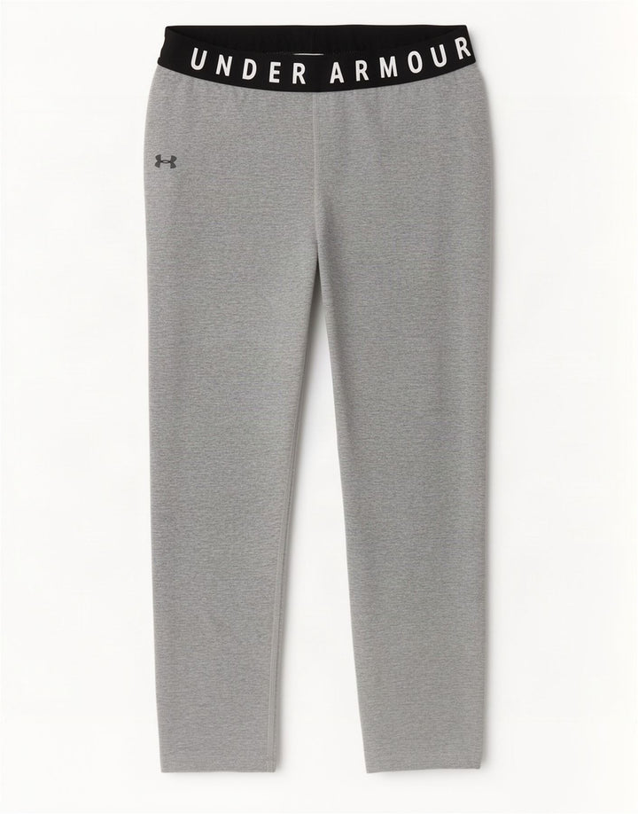 Under Armour Womens Graphic Capri Leggings UK 8 Small Grey Colourblock
