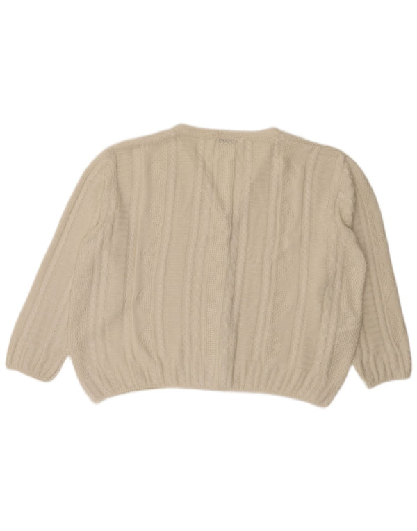Marks & Spencer Dame oversized cardigan sweater UK 18 XL Hvid