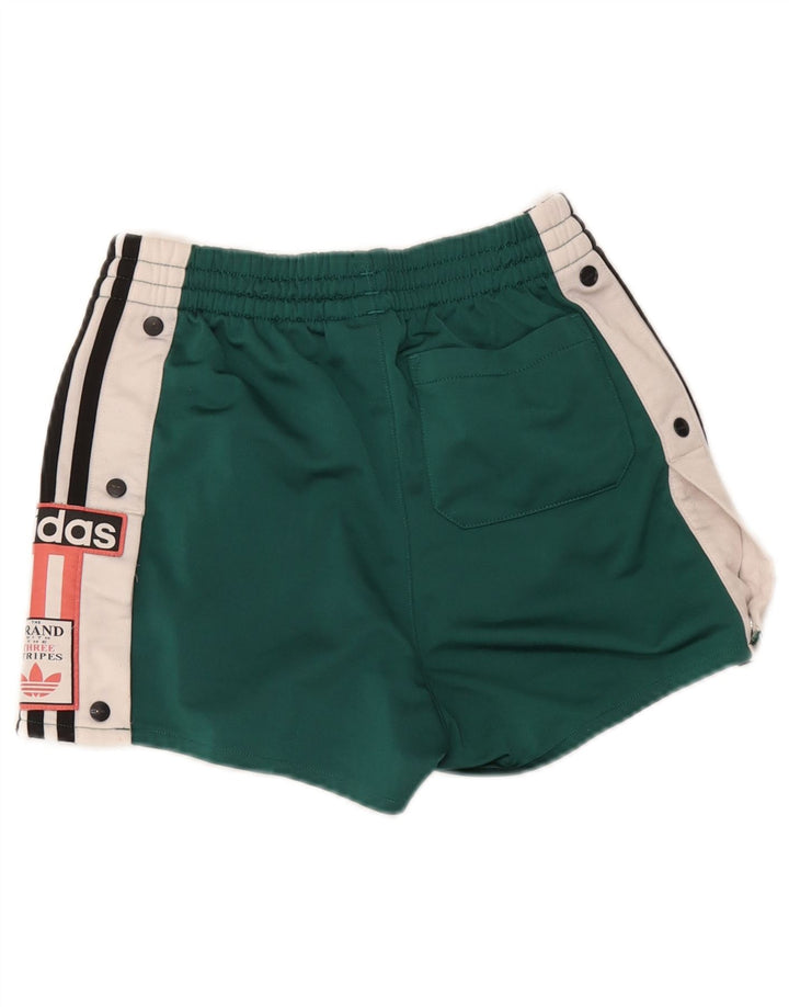 Adidas Damen Graphic Sport Shorts Mittelgrünes Colourblock-Polyester