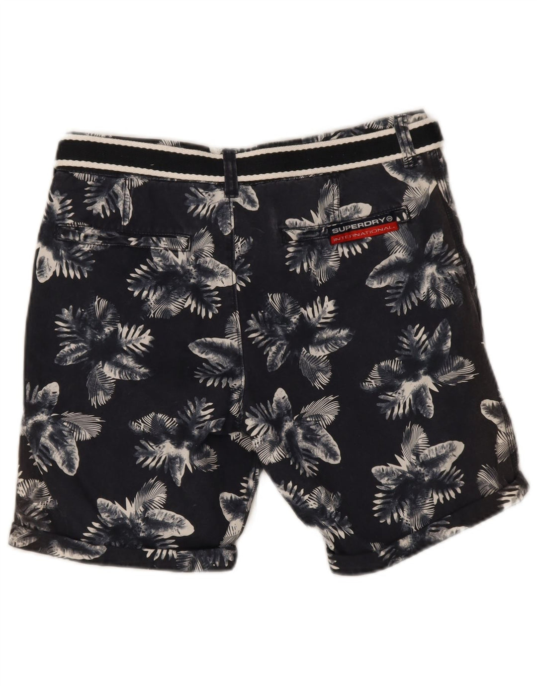 Superdry Mens Chino Shorts Medium W32 Navy Blue Floral