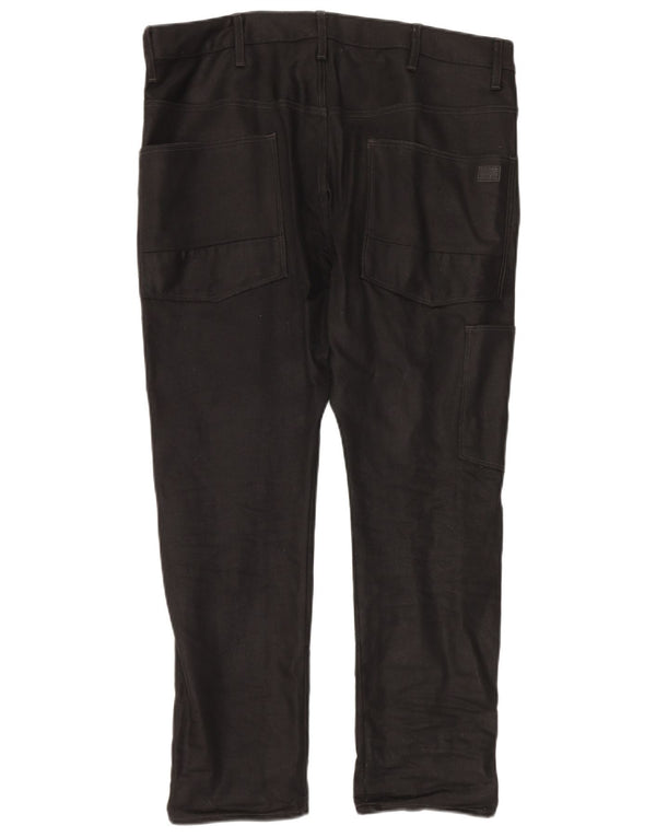 G-Star Mens Cargo Tapered Jeans W36 L28 Algodão Preto