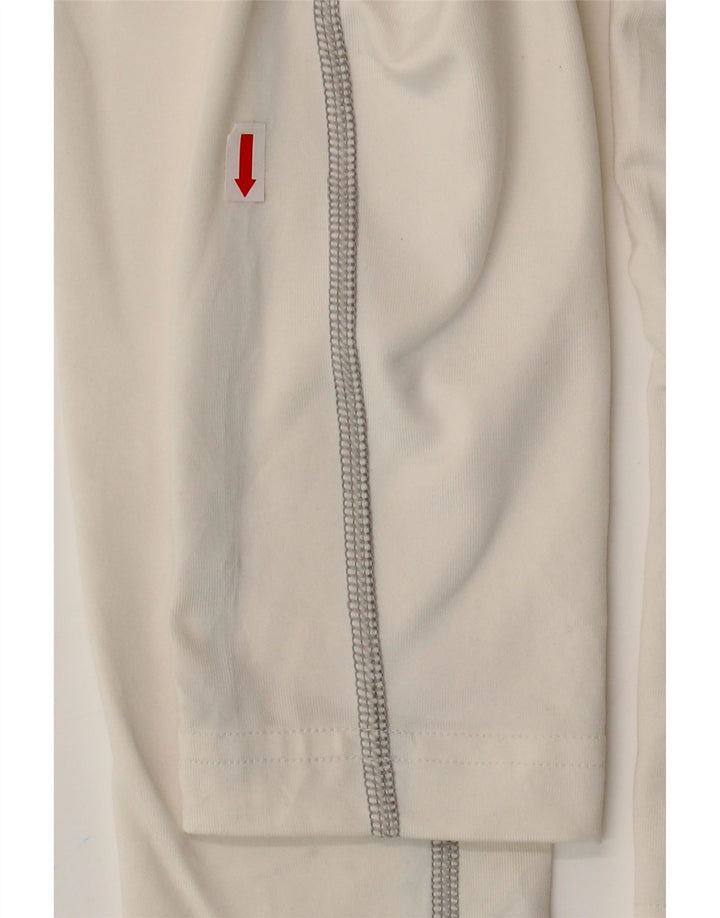 NIKE Womens Dri Fit Top Long Sleeve UK 18 XL White Colourblock Polyester