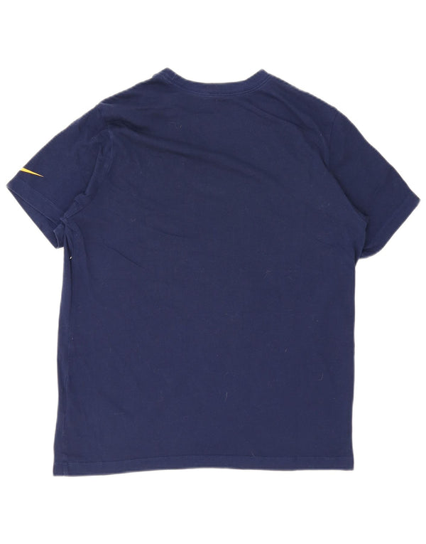 Nike Mens Graphic T-Shirt Top Medium Navy Blue Cotton