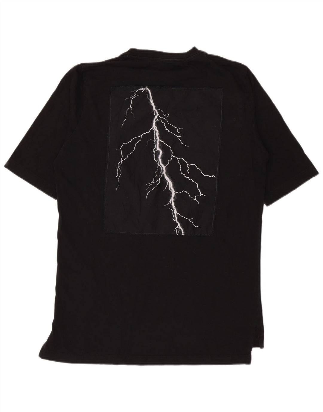 Diesel Mens Graphic T-Shirt Top Small Black Cotton