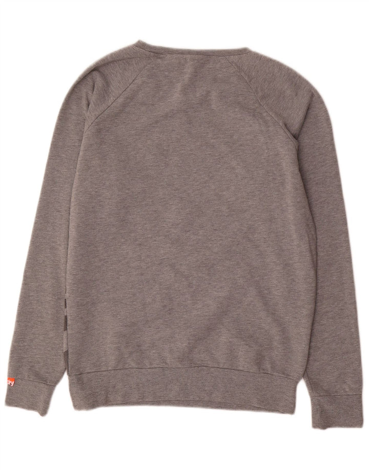 Superdry Mens Graphic Sweatshirt Jumper Medium Grey Camouflage Polyester