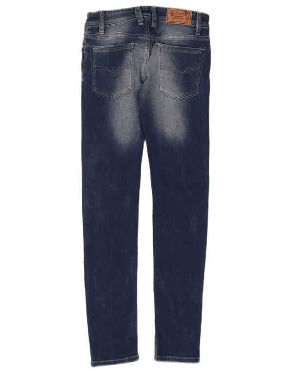 Diesel Niñas Sleenker-j Slim Skinny Jeans 11-12 Años W26 L28 Algodón Azul