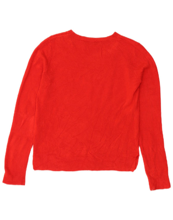 Marks & Spencer Γυναικείο πουλόβερ με λαιμόκαυστο UK 10 Small Red Acrylic