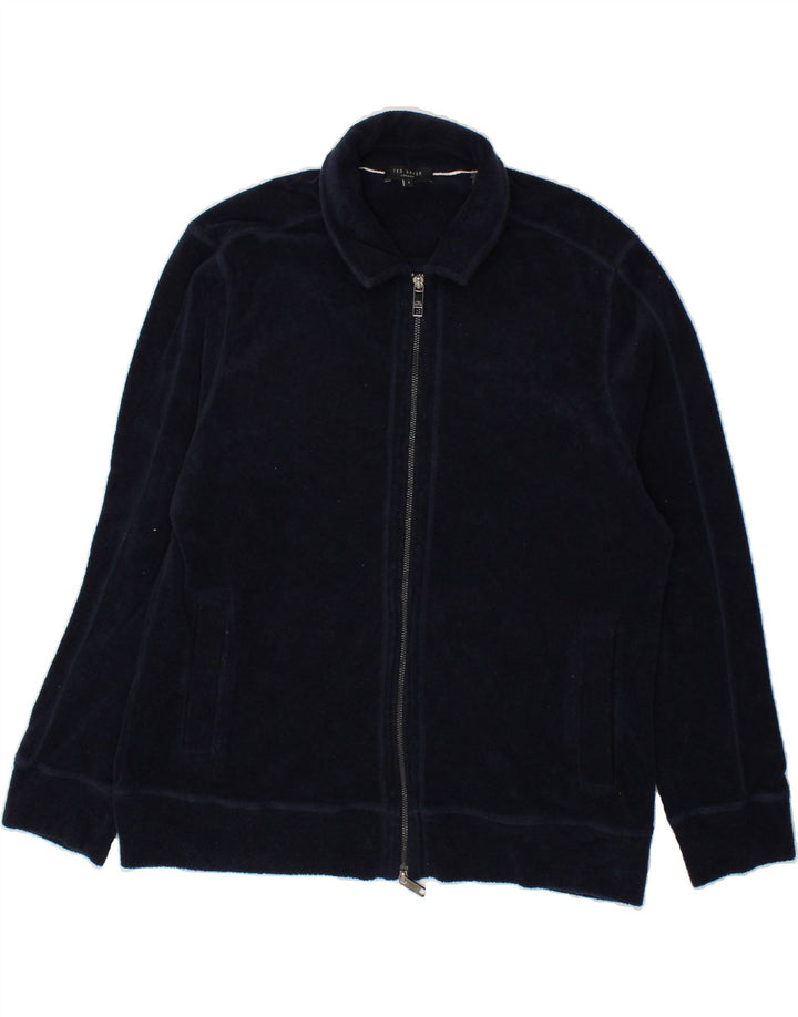 TED BAKER Mens Tracksuit Top Jacket Size 4 Medium Navy Blue Cotton Vintage Ted Baker and Second-Hand Ted Baker from Messina Hembry 