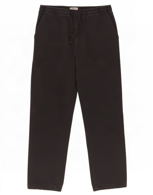 Marks & Spencer Mens Joggers Chino Παντελόνι W33 L29 Μαύρο βαμβακερό