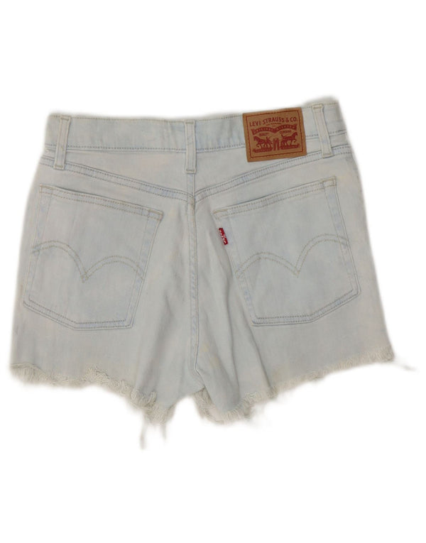 Levi's Womens High Waist Denim Shorts W27 Small Blue Cotton