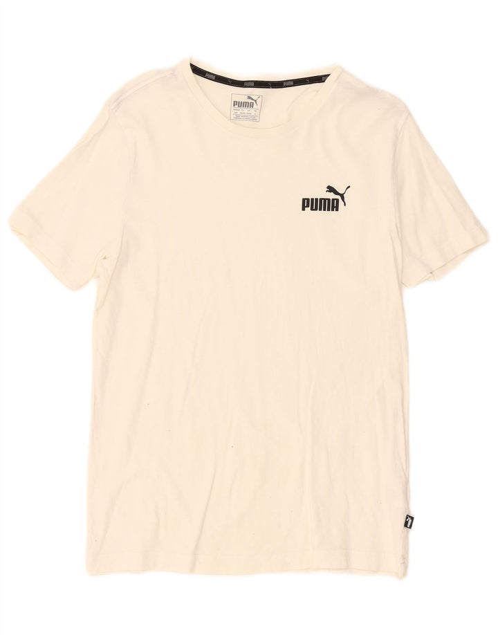 Puma Mens T-Shirt Top Small White Cotton