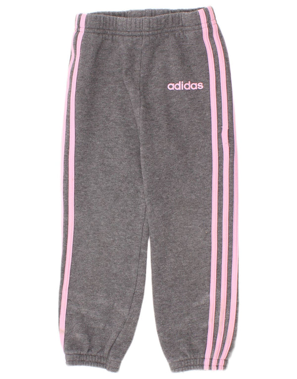 Adidas Pige Træningsdragt Bukser Joggers 2-3 År Grå Bomuld