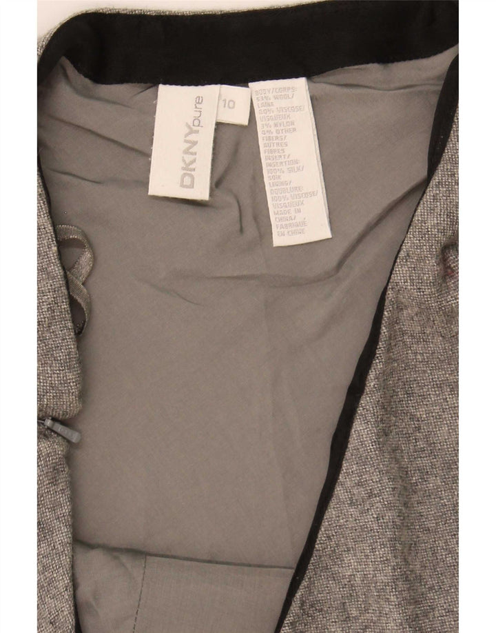 Gonna a trapezio da donna Dkny US 10 Large W32 in lana grigia