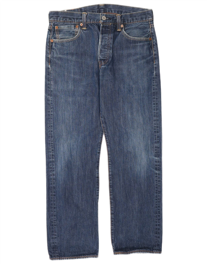 Levi's Mens Straight Jeans W32 L30 Blue Cotton