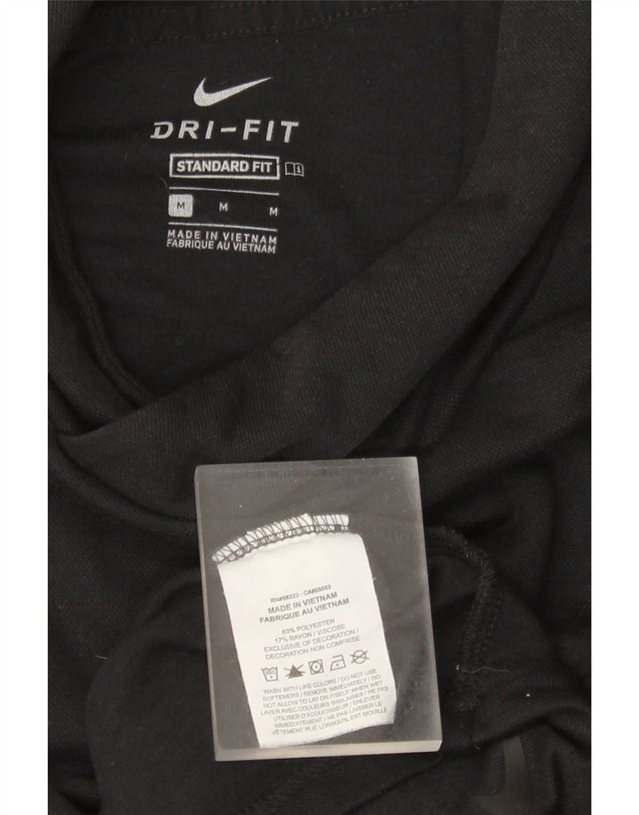Nike Mens Dri Fit Hooded Standard Fit Top Long Sleeve Medium Black