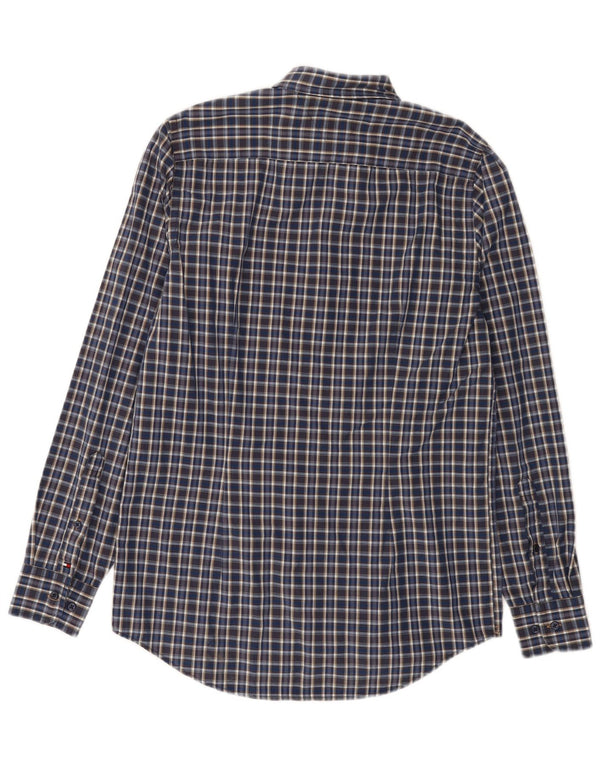 Tommy Hilfiger Mens Slim Fit Shirt Medium Blue Check