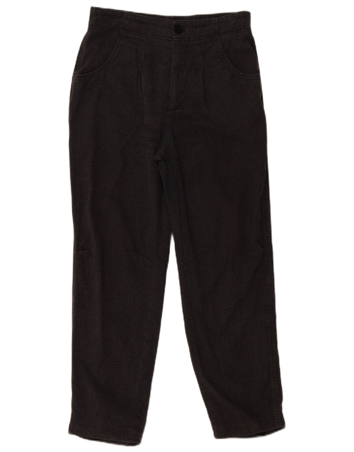 Massimo Dutti Womens Casual Trousers EU 38 Small W28 L27 Black Houndstooth