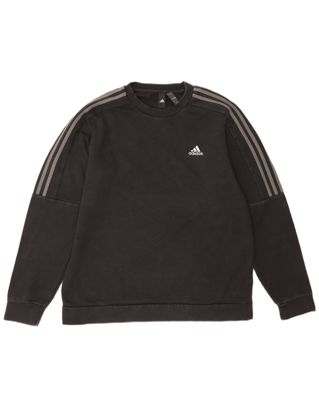 Adidas Mens Sweatshirt Jumper Large Black Cotton