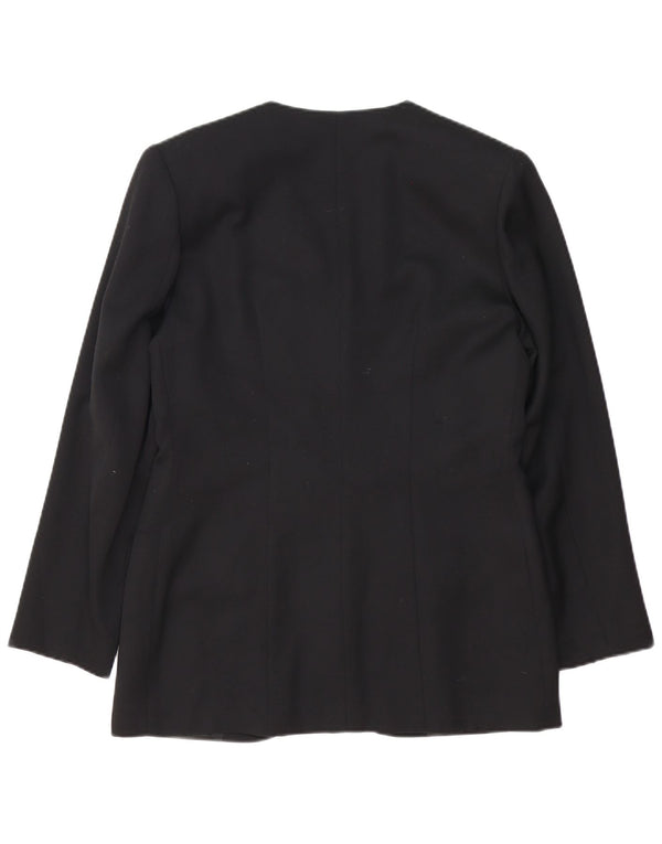 Marina Babini Dame Dobbeltradet Blazer Jacket IT 44 Medium Sort Uld