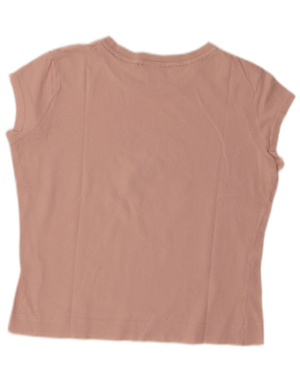 Converse Dame Chuck Taylor Crop Grafisk T-Shirt Top UK 14 Large Pink