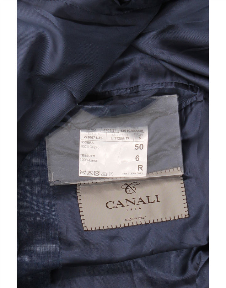 Canali Mens 2 Button 2 Piece Suit IT 50 Large W34 L30 Navy Blue Wool